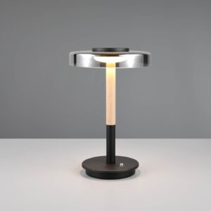 Πορτατιφ Ξύλο με Φιμέ Γυαλί CELESTE LED 10W 1050lm Dimmable Αφής 3000K Trio Lighting – 554910132