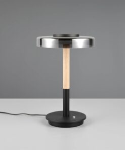 Πορτατιφ Ξύλο με Φιμέ Γυαλί CELESTE LED 10W 1050lm Dimmable Αφής 3000K Trio Lighting – 554910132