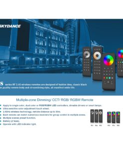 GloboStar® 71563 RS4 SKYDANCE Ασύρματο Χειριστήριο Αφής RF 2.4Ghz 4 Group για όλα τα RGB/RGBW SKYDANCE Controller DC 3V 2 x AAA – IP20 Μαύρο Μ14 x Π5 x Υ1.9cm – 5 Years Warranty