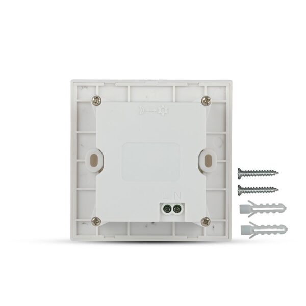 LED SPOT Επιτοίχιο για Σκαλοπάτια 3W V-TAC με Αισθητήρα Λευκό Τετράγωνο Φυσικό Λευκό 4500K – 5570