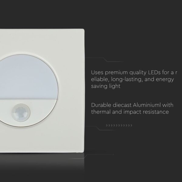 LED φωτιστικό αλουμινίου με αισθητήρα κίνησης, ανθεκτικό στη θερμότητα και στα χτυπήματα. Εξοικονόμηση ενέργειας.