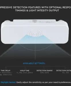 Ανιχνευτής κίνησης Microwave Max 200W Λευκό V-TAC – 5571
