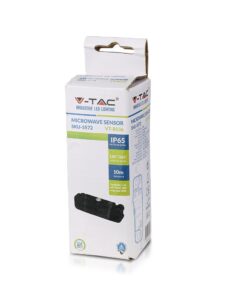 Ανιχνευτής κίνησης Microwave Max 200W Μαύρο V-TAC – 5572