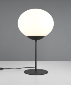 Πορτατιφ Μαύρο Ματ & Οπάλ Γυαλί FOMENTO 1xE27 Φ30 με Διακόπτη Trio Lighting – 563100132