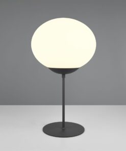 Πορτατιφ Μαύρο Ματ & Οπάλ Γυαλί FOMENTO 1xE27 Φ30 με Διακόπτη Trio Lighting – 563100132