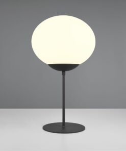 Πορτατιφ Μαύρο Ματ & Οπάλ Γυαλί FOMENTO 1xE27 Φ30 με Διακόπτη Trio Lighting – 563100132