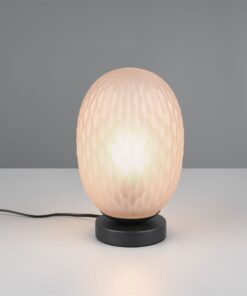 Πορτατιφ Μαύρο Ματ με Μελί Ανάγλυφο Γυαλί FACETTE 1xE27 Trio Lighting – 564200113