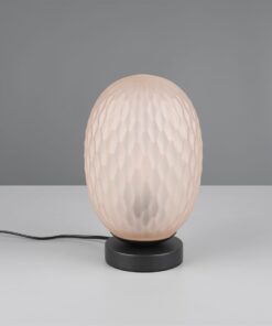 Πορτατιφ Μαύρο Ματ με Μελί Ανάγλυφο Γυαλί FACETTE 1xE27 Trio Lighting – 564200113