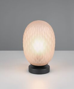 Πορτατιφ Μαύρο Ματ με Μελί Ανάγλυφο Γυαλί FACETTE 1xE27 Trio Lighting – 564200113