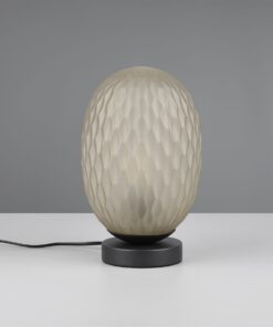 Πορτατιφ Μαύρο Ματ με Πράσινο Ανάγλυφο Γυαλί FACETTE 1x E27 Trio Lighting – 564200115
