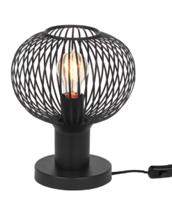 Πορτατιφ Μαύρο Ματ Μεταλλικό Πλέγμα Φ23 GILA 1x E27 Trio Lighting – 565700132