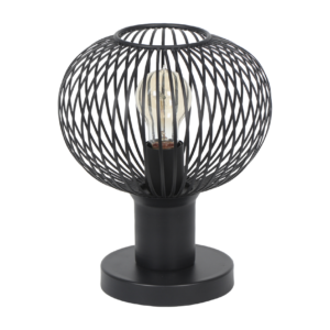 Πορτατιφ Μαύρο Ματ Μεταλλικό Πλέγμα Φ23 GILA 1x E27 Trio Lighting – 565700132
