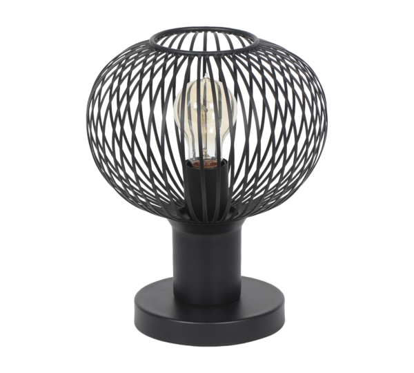 Πορτατιφ Μαύρο Ματ Μεταλλικό Πλέγμα Φ23 GILA 1x E27 Trio Lighting – 565700132