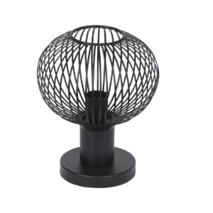 Πορτατιφ Μαύρο Ματ Μεταλλικό Πλέγμα Φ23 GILA 1x E27 Trio Lighting – 565700132