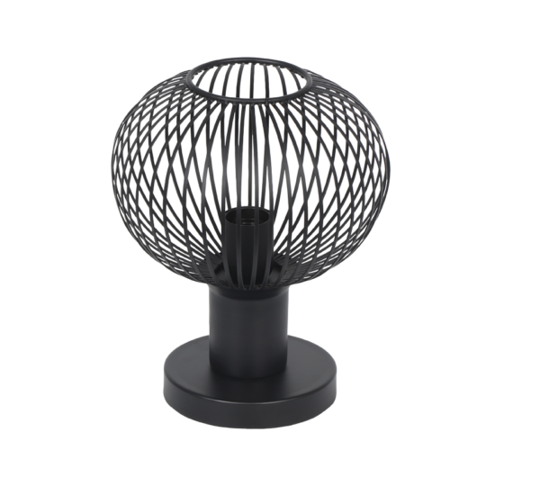 Πορτατιφ Μαύρο Ματ Μεταλλικό Πλέγμα Φ23 GILA 1x E27 Trio Lighting – 565700132