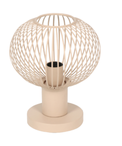 Πορτατιφ σε Απόχρωση Άμμου Μεταλλικό Πλέγμα Φ23 GILA 1x E27 Trio Lighting – 565700166