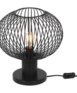 Πορτατιφ Μαύρο Ματ Μεταλλικό Πλέγμα Φ33 GILA 1x E27 Trio Lighting – 565790132