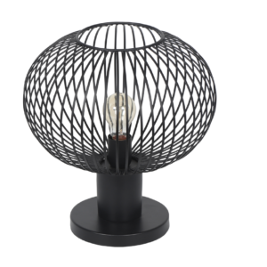 Πορτατιφ Μαύρο Ματ Μεταλλικό Πλέγμα Φ33 GILA 1x E27 Trio Lighting – 565790132