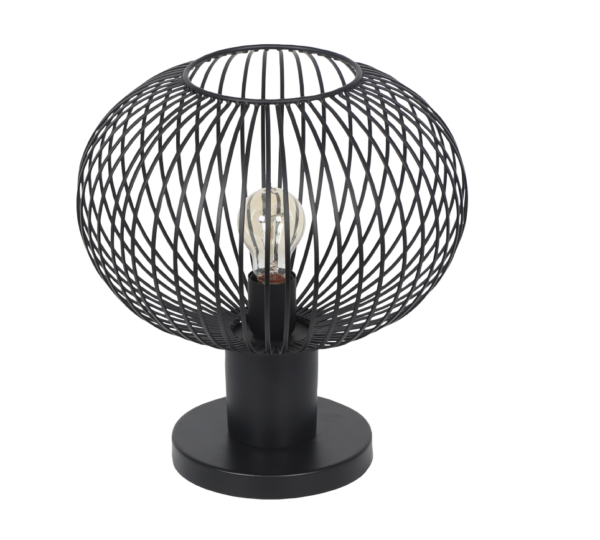 Πορτατιφ Μαύρο Ματ Μεταλλικό Πλέγμα Φ33 GILA 1x E27 Trio Lighting – 565790132