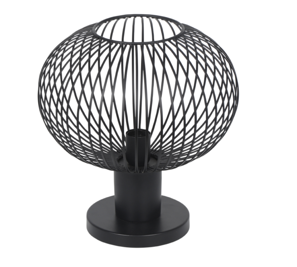 Πορτατιφ Μαύρο Ματ Μεταλλικό Πλέγμα Φ33 GILA 1x E27 Trio Lighting – 565790132