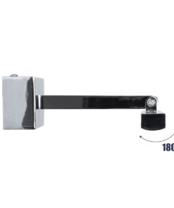 GloboStar® ELLIS 60445 Μοντέρνο Φωτιστικό Τοίχου – Απλίκα Καθρέπτη Μπάνιου – Πίνακα LED 12W 1400lm 120° AC 220-240V IP44 Μ60 x Π16 x Υ6cm – Φυσικό Λευκό 4500K – Χρώμιο Νίκελ – 3 Years Warranty