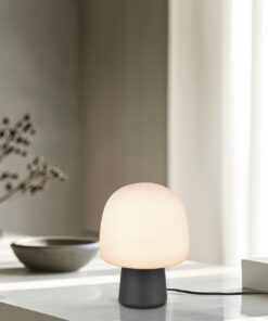 Πορτατίφ Μαύρο με Οπαλ Γυαλί STEEN 1xE14 Trio Lighting – 568200132