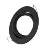 GloboStar® DELTA 77815 Χωνευτό Κινούμενο Στρόγγυλο Σποτ Οροφής για Λάμπα MR16 με Βάση GU5.3 ή GU10 – IP20 – Μεταλλικό – Φ92 x Υ28mm- Μαύρο – 5 Χρόνια Εγγύηση