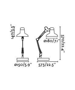 SNAP DARK GREY READING LAMP 1XE27 FARO – 57401