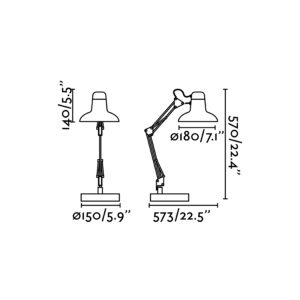 SNAP DARK GREY READING LAMP 1XE27  FARO – 57401