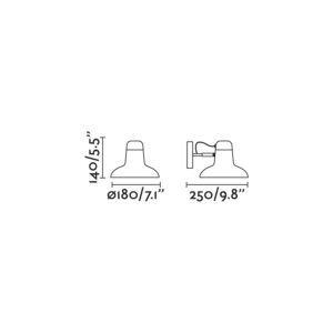 SNAP WALL LAMP DARK GREY 1XE27 FARO – 57403