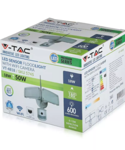 Προβολέας LED με ανιχνευτή Wi-Fi 18W Ψυχρό λευκό 6000K Λευκό σώμα V-TAC – 5745