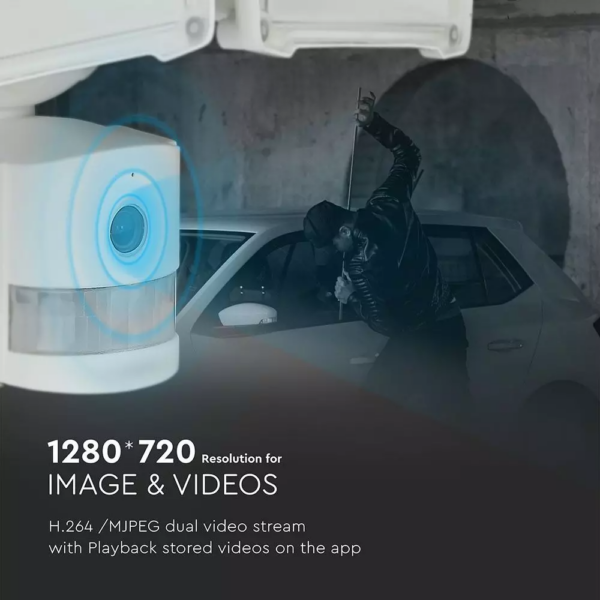 Προβολέας LED με ανιχνευτή Wi-Fi 18W Ψυχρό λευκό 6000K Λευκό σώμα V-TAC – 5745