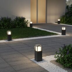 Φωτιστικό Κολωνάκι Ανθρακί 40cm WITHAM LED 14.5W 1450lm CCT IP54 Trio Lighting – 577860142