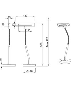 Πορτατίφ Trio Lighting LED 4W Αντικέ Ορείχαλκος Μεταλλικό Step Dimmable 380lm 3000K 579790104