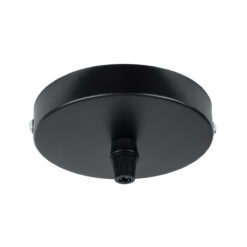 GloboStar® DIY 77501 Επιτοίχια Στρογγυλή Ροζέτα – Βάση για 1 Κρεμαστό Φωτιστικό – Φ10 x Υ2cm – Μαύρο – Μεταλλικό – 5 Χρόνια Εγγύηση