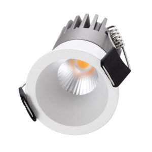 GloboStar® MICRO-S 60237 Χωνευτό LED Spot Downlight TrimLess Φ4cm 5W 625lm 38° AC 220-240V IP20 Φ4 x Υ5.9cm – Στρόγγυλο – Λευκό – Θερμό Λευκό 2700K – Bridgelux COB – 5 Years Warranty