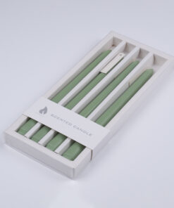 GloboStar® MOUNTAIN-DEW 35206 ΣΕΤ 4 Αρωματικά Κεριά Κηροπηγίου Παραφίνης με Άρωμα Σαπούνι Μασσαλίας Πράσινο Μ2 x Π2 x Υ25cm