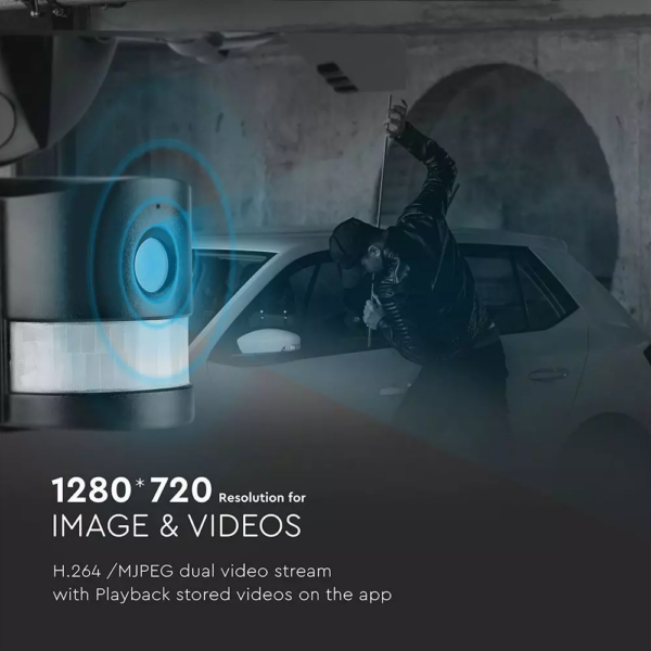 Προβολέας LED με ανιχνευτή Wi-Fi 18W Ψυχρό λευκό 6000K Μαύρο σώμα V-TAC – 5917