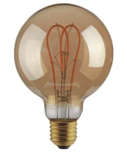 ΛΑΜΠΑ LED G125 FILAMENT “DECOR” 5W E27 2000K 220-240V DIMMABLE GOLD EUROLAMP – 147-78703