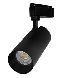 Globostar 60817 Μονοφασικό Bridgelux COB LED Μάυρο Φωτιστικό Σποτ Ράγας 30W 230V 3600lm 30° Θερμό Λευκό 3000k