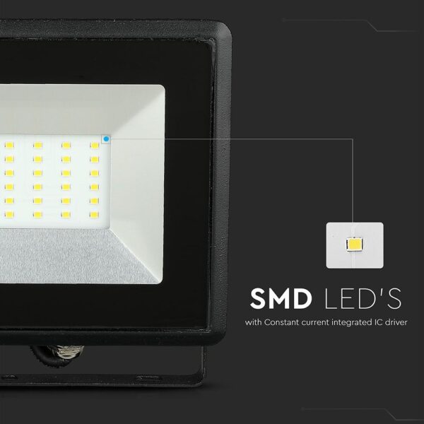 LED Προβολέας 50W Μαύρος V-TAC IP65 110° 4250lm Φυσικό Λευκό 4000K – 5959