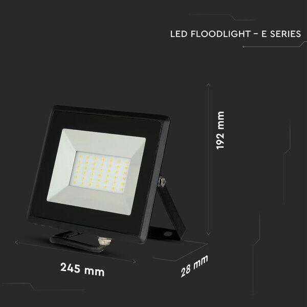 LED Προβολέας 50W Μαύρος V-TAC IP65 110° 4250lm Φυσικό Λευκό 4000K – 5959
