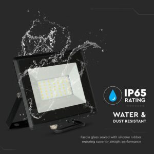 LED Προβολέας 50W Μαύρος V-TAC IP65 110° 4250lm Φυσικό Λευκό 4000K – 5959