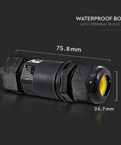 Αδιάβροχος σύνδεσμος προβολέων Μαύρο σώμα IP68 V-TAC – 5977