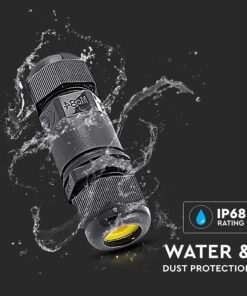 Αδιάβροχος σύνδεσμος προβολέων Μαύρο σώμα IP68 V-TAC – 5977