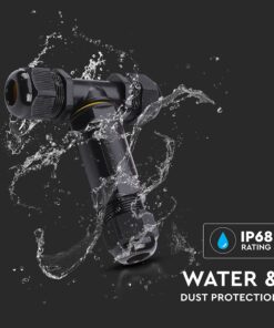 Αδιάβροχος σύνδεσμος προβολέων διπλός Μαύρο σώμα IP68 V-TAC – 5978