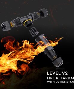 Αδιάβροχος σύνδεσμος προβολέων διπλός Μαύρο σώμα IP68 V-TAC – 5978