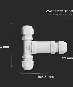 Αδιάβροχο IP68 κουτί διακλάδωσης λευκό τύπου Γ V-TAC – 5979