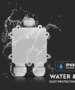 Αδιάβροχο IP68 κουτί διακλάδωσης λευκό μονό σε διπλό V-TAC – 5981