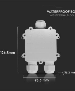 Αδιάβροχο IP68 κουτί διακλάδωσης λευκό μονό σε διπλό V-TAC – 5981